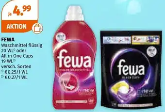 Müller Fewa waschmittel flüssig oder All in One Caps Angebot
