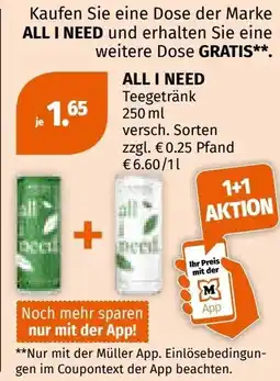 Müller All i need teegetränk Angebot