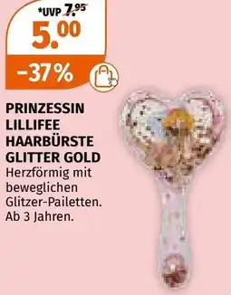 Müller Prinzessin lillifee haarbürste glitter gold Angebot