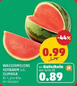 PENNY Wassermelone kernarm od. Dumara Angebot