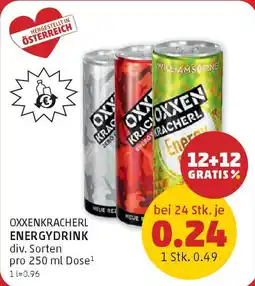 PENNY OXXENKRACHERL ENERGYDRINK div. Sorten Angebot