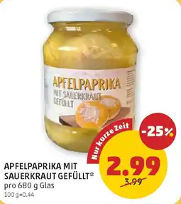 PENNY Apfelpaprika mit Sauerkraut gefüllt Angebot