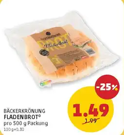 PENNY Bäckerkrönung fladenbrot Angebot