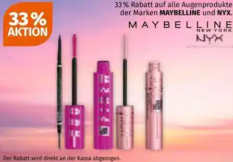 Müller Auf alle augenprodukte der marken maybelline und nyx Angebot