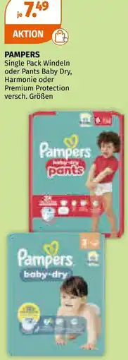 Müller PAMPERS Windeln oder Pants Baby Dry, Harmonie oder Premium Protection Angebot