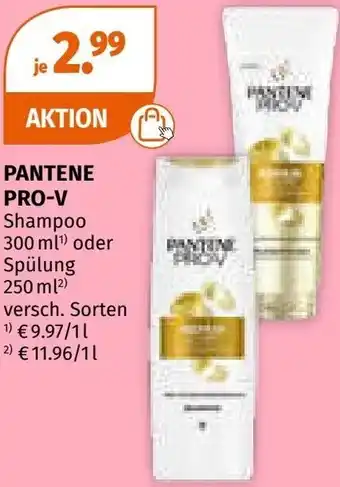 Müller Pantene pro-v shampoo oder spülung Angebot