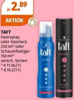 Müller TAFT Haarspray oder Haarlack oder Schaumfestiger Angebot