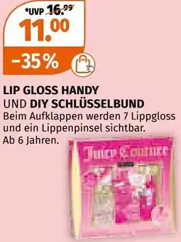 Müller Lip gloss handy und diy schlüsselbund Angebot