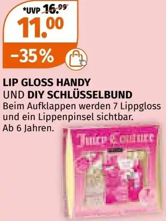 Müller Lip gloss handy und diy schlüsselbund Angebot