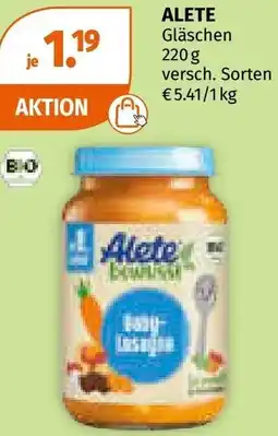 Müller Alete gläschen Angebot