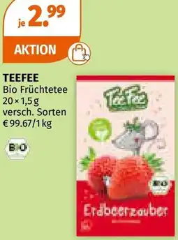 Müller Teefee bio früchtetee Angebot