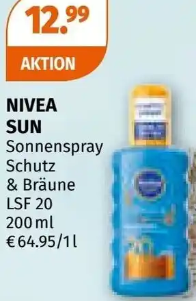 Müller Nivea sun sonnenspray Schutz & Bräune LSF 20 Angebot