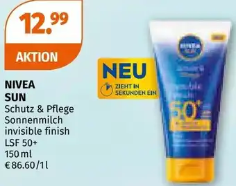 Müller Nivea sun schutz & pflege sonnenmilch invisible finish lsf 50+ Angebot