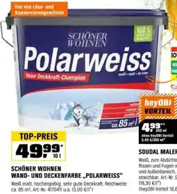 OBI Schöner wohnen wand- und deckenfarbe polarweiss Angebot