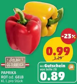 PENNY Paprika rot od. gelb Angebot