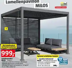 Bauhaus Sunfun Milos Pavillon-Seitenwand Lamellen Angebot