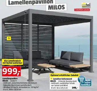 Bauhaus Sunfun Milos Lamellenpavillon Angebot