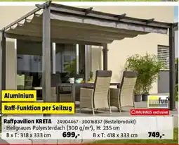 Bauhaus Sunfun Raffpavillon Kreta Angebot