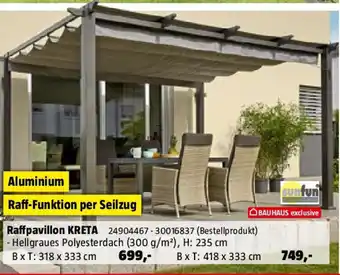 Bauhaus Sunfun Raffpavillon Kreta Angebot