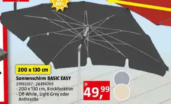 Bauhaus Sunfun Marktschirm Basic Easy Angebot