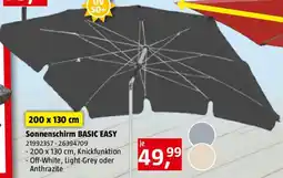 Bauhaus Sonnenschirm basic easy Angebot