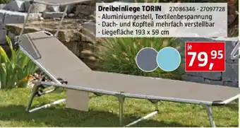 Bauhaus Dreibeinliege torin Angebot