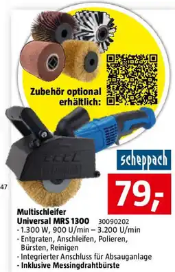 Bauhaus scheppach Multischleifer Universal MRS 1300 Angebot
