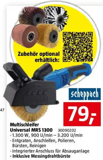 Bauhaus scheppach Multischleifer Universal MRS 1300 Angebot