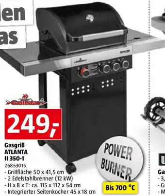 Bauhaus Gasgrill atlanta II 350 1 Angebot