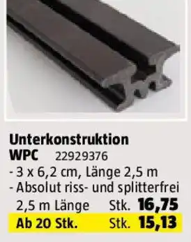 Bauhaus WPC Unterkonstruktion Angebot