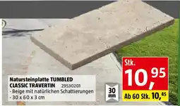 Bauhaus Natursteinplatte tumbled classic travertin Angebot