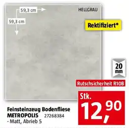 Bauhaus Feinsteinzeug bodenfliese metropolis Angebot