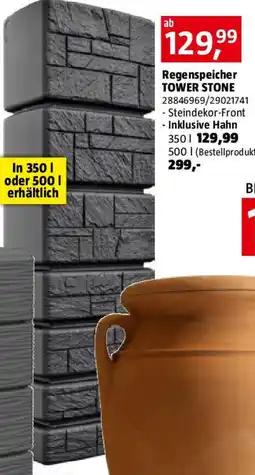 Bauhaus Regenspeicher tower stone Angebot