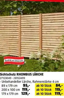Bauhaus Sichtschutz rhombus lärche Angebot