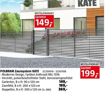 Bauhaus Polbram zaunsystem kate Angebot