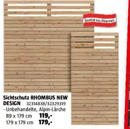 Bauhaus Sichtschutz rhombus new design Angebot