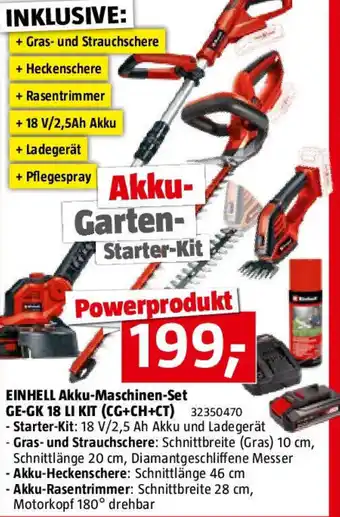 Bauhaus Einhell akku-maschinen set ge-gk 18 li kit Angebot