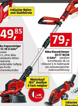 Bauhaus Einhell Power X-Change 18V Akku-Rasentrimmer GE-CT 18/28 Li-Solo Angebot