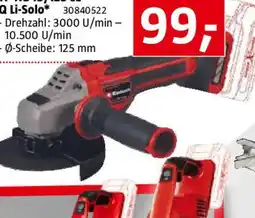 Bauhaus Einhell Professional Power X-Change 18V Akku-Winkelschleifer TP-AG 18/125 CE Q Li-Solo Professional Angebot