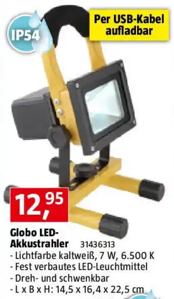 Bauhaus Globo LED-Akkustrahler Angebot