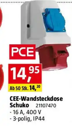 Bauhaus CEE-Wandsteckdose Schuko Angebot