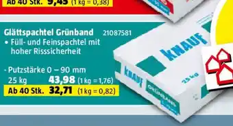 Bauhaus Glättspachtel Grünband Angebot