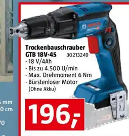 Bauhaus Trockenbauschrauber GTB 18V-45 Angebot