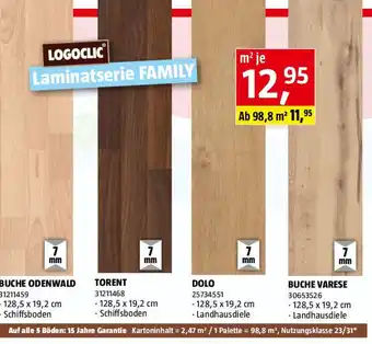Bauhaus Logoclic laminatserie family Angebot