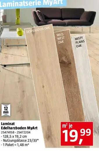 Bauhaus Laminat Edelharzboden MyArt Angebot