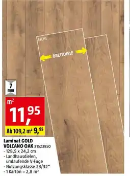 Bauhaus Laminat gold volcano oak Angebot