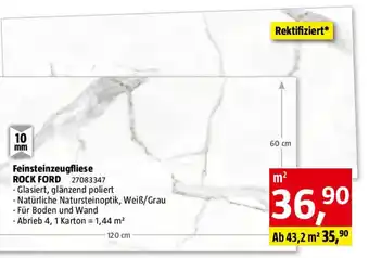 Bauhaus Feinsteinzeugfliese rock ford Angebot