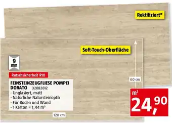 Bauhaus Feinsteinzeugfliese pompei dorato Angebot