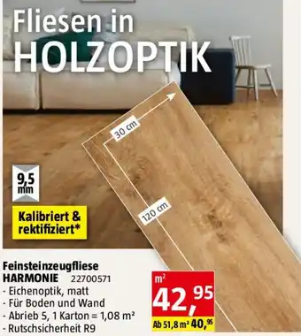 Bauhaus Feinsteinzeugfliese HARMONIE Angebot