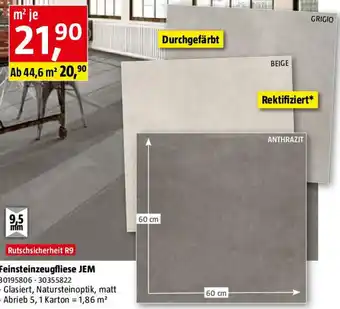Bauhaus Feinsteinzeugfliese JEM Angebot